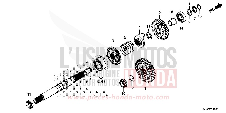 OUTPUT SHAFT for Gold Wing CANDY ARDENT RED (R367B) from 2019
